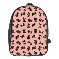 Daisy Pink School Bag (large) by snowwhitegirl