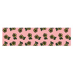 Daisy Pink Satin Scarf (oblong)