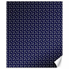 Grey Star Navy Blue Canvas 8  X 10 