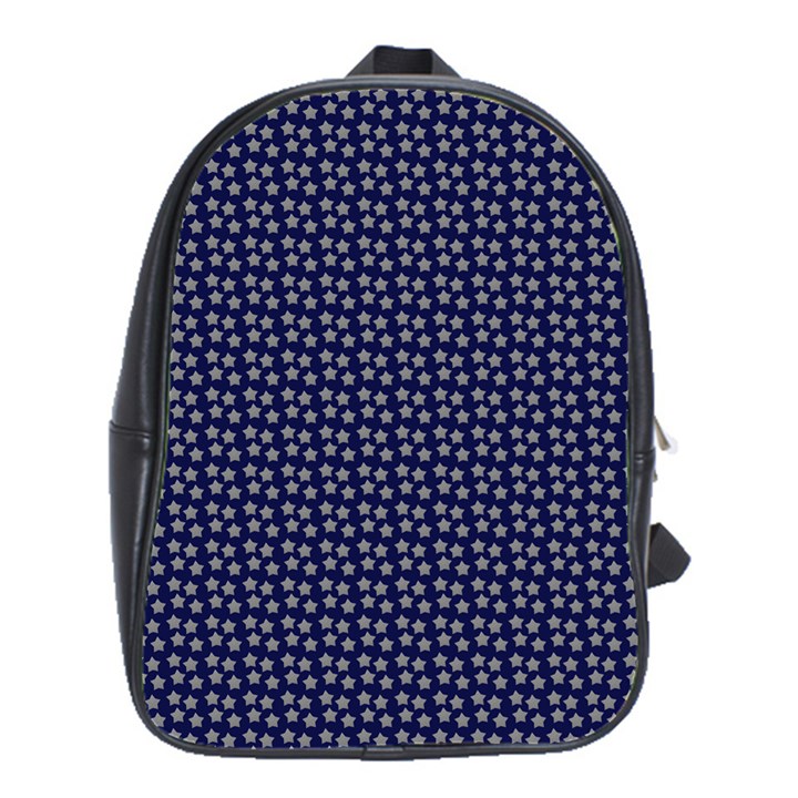 Grey Star Navy Blue School Bag (Large)