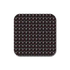 Chrix Pat Black Rubber Coaster (square)  by snowwhitegirl