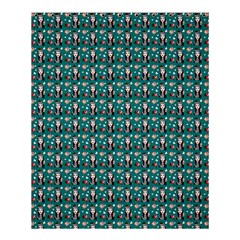 Chrix Pat Teal Shower Curtain 60  X 72  (medium)  by snowwhitegirl