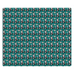 Chrix Pat Teal Double Sided Flano Blanket (small)  by snowwhitegirl