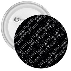 Black And White Ethnic Geometric Pattern 3  Buttons