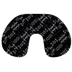 Black And White Ethnic Geometric Pattern Travel Neck Pillow by dflcprintsclothing