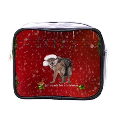 I m Ready For Christmas, Funny Wolf Mini Toiletries Bag (one Side) by FantasyWorld7