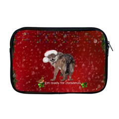 I m Ready For Christmas, Funny Wolf Apple Macbook Pro 17  Zipper Case