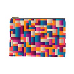 Abstract Geometry Blocks Cosmetic Bag (large)