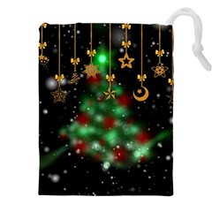 Christmas Star Jewellery Drawstring Pouch (4xl) by Alisyart