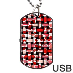 Background Red Summary Dog Tag Usb Flash (one Side) by HermanTelo