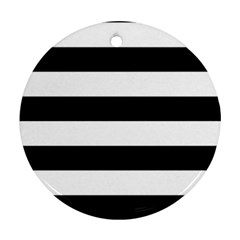 Black and White Large Stripes Goth Mime french style Ornament (Round)