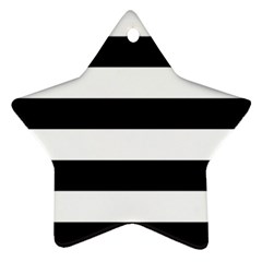 Black and White Large Stripes Goth Mime french style Ornament (Star)