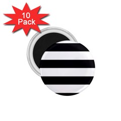 Black and White Large Stripes Goth Mime french style 1.75  Magnets (10 pack) 