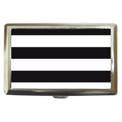 Black and White Large Stripes Goth Mime french style Cigarette Money Case