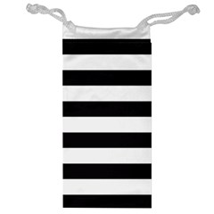 Black and White Large Stripes Goth Mime french style Jewelry Bag