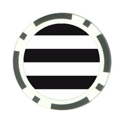 Black and White Large Stripes Goth Mime french style Poker Chip Card Guard