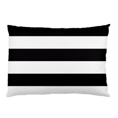 Black and White Large Stripes Goth Mime french style Pillow Case