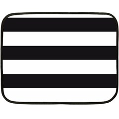 Black and White Large Stripes Goth Mime french style Double Sided Fleece Blanket (Mini) 