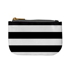 Black and White Large Stripes Goth Mime french style Mini Coin Purse
