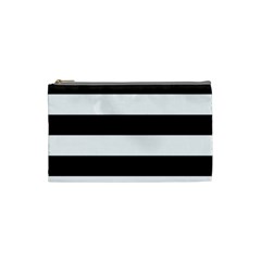 Black and White Large Stripes Goth Mime french style Cosmetic Bag (Small)