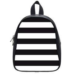 Black and White Large Stripes Goth Mime french style School Bag (Small)