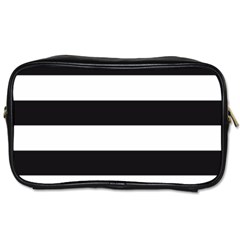 Black And White Large Stripes Goth Mime French Style Toiletries Bag (one Side) by genx