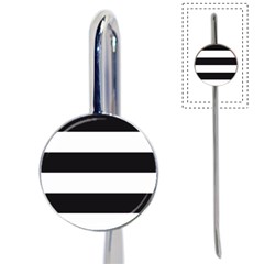 Black and White Large Stripes Goth Mime french style Book Mark