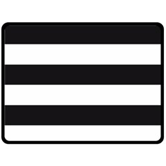 Black and White Large Stripes Goth Mime french style Fleece Blanket (Large) 