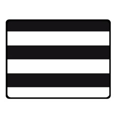 Black and White Large Stripes Goth Mime french style Fleece Blanket (Small)