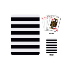 Black and White Large Stripes Goth Mime french style Playing Cards Single Design (Mini)