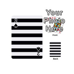 Black and White Large Stripes Goth Mime french style Playing Cards 54 Designs (Mini)
