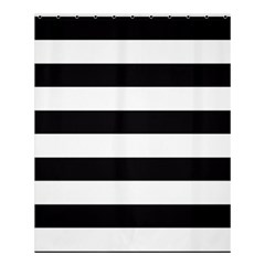 Black And White Large Stripes Goth Mime French Style Shower Curtain 60  X 72  (medium)  by genx