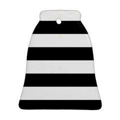 Black and White Large Stripes Goth Mime french style Bell Ornament (Two Sides)