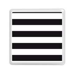 Black and White Large Stripes Goth Mime french style Memory Card Reader (Square)