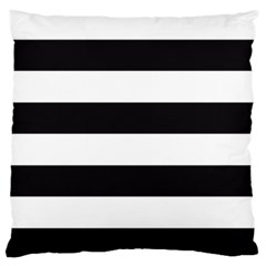 Black and White Large Stripes Goth Mime french style Large Cushion Case (Two Sides)