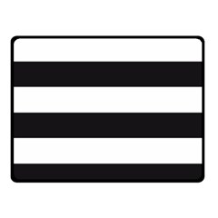 Black and White Large Stripes Goth Mime french style Double Sided Fleece Blanket (Small) 