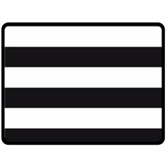 Black and White Large Stripes Goth Mime french style Double Sided Fleece Blanket (Large) 