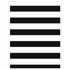 Black and White Large Stripes Goth Mime french style Drawstring Bag (Small)