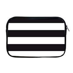 Black And White Large Stripes Goth Mime French Style Apple Macbook Pro 17  Zipper Case by genx