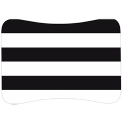 Black and White Large Stripes Goth Mime french style Velour Seat Head Rest Cushion