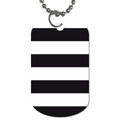 Black And White Large Stripes Goth Mime French Style Dog Tag (one Side) by genx