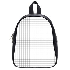 Aesthetic Black And White Grid Paper Imitation School Bag (small) by genx