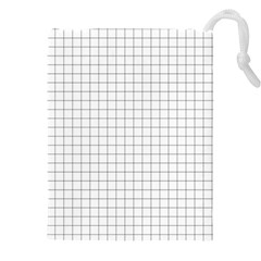 Aesthetic Black And White Grid Paper Imitation Drawstring Pouch (4xl) by genx