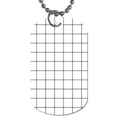 Aesthetic Black And White Grid Paper Imitation Dog Tag (one Side) by genx