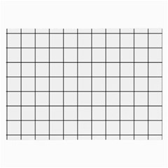 Aesthetic Black And White Grid Paper Imitation Large Glasses Cloth (2 Sides) by genx