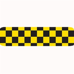 Checkerboard Pattern Black And Yellow Ancap Libertarian Large Bar Mats by snek