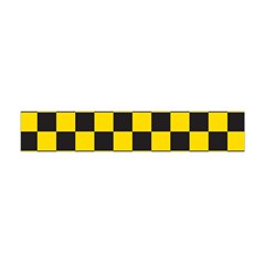 Checkerboard Pattern Black and Yellow Ancap Libertarian Flano Scarf (Mini)