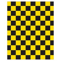 Checkerboard Pattern Black and Yellow Ancap Libertarian Drawstring Bag (Small)