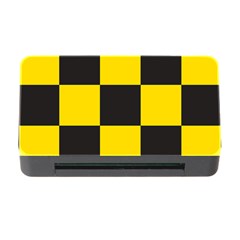 Checkerboard Pattern Black And Yellow Ancap Libertarian Memory Card Reader With Cf by snek