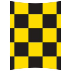 Checkerboard Pattern Black And Yellow Ancap Libertarian Back Support Cushion by snek